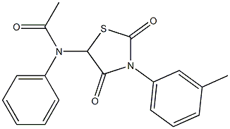 N-[3-(3-methylphenyl)-2,4-dioxo-1,3-thiazolidin-5-yl]-N-phenylacetamide Struktur