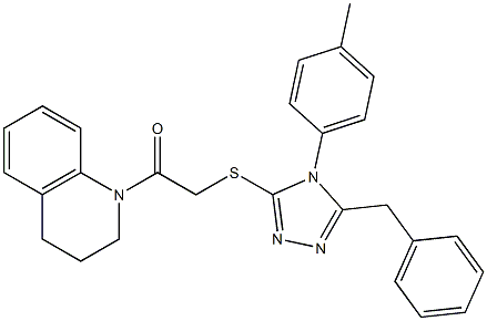 5-benzyl-4-(4-methylphenyl)-4H-1,2,4-triazol-3-yl 2-(3,4-dihydro-1(2H)-quinolinyl)-2-oxoethyl sulfide