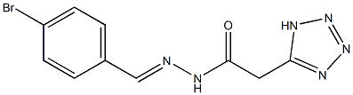 N'-(4-bromobenzylidene)-2-(1H-tetraazol-5-yl)acetohydrazide Struktur