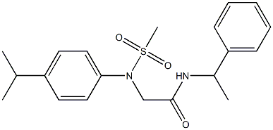 2-[4-isopropyl(methylsulfonyl)anilino]-N-(1-phenylethyl)acetamide