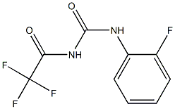 N-(2-fluorophenyl)-N'-(trifluoroacetyl)urea Struktur