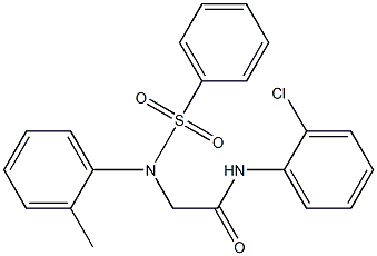 N-(2-chlorophenyl)-2-[2-methyl(phenylsulfonyl)anilino]acetamide Struktur