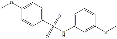 4-methoxy-N-[3-(methylsulfanyl)phenyl]benzenesulfonamide 化学構造式