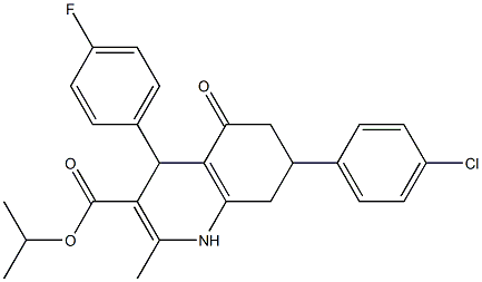 isopropyl 7-(4-chlorophenyl)-4-(4-fluorophenyl)-2-methyl-5-oxo-1,4,5,6,7,8-hexahydro-3-quinolinecarboxylate