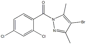 4-bromo-1-(2,4-dichlorobenzoyl)-3,5-dimethyl-1H-pyrazole 化学構造式