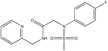 2-[4-fluoro(methylsulfonyl)anilino]-N-(2-pyridinylmethyl)acetamide Struktur
