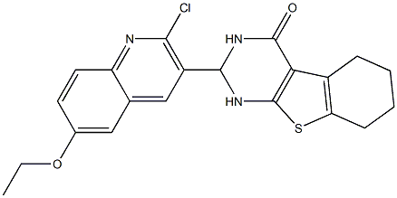 2-[2-chloro-6-(ethyloxy)quinolin-3-yl]-2,3,5,6,7,8-hexahydro[1]benzothieno[2,3-d]pyrimidin-4(1H)-one