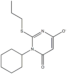 1-cyclohexyl-6-oxo-2-(propylsulfanyl)-1,6-dihydro-4-pyrimidinolate