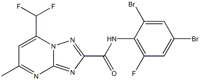 N-(2,4-dibromo-6-fluorophenyl)-7-(difluoromethyl)-5-methyl[1,2,4]triazolo[1,5-a]pyrimidine-2-carboxamide Structure