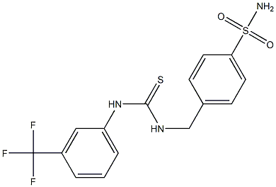 4-[({[3-(trifluoromethyl)anilino]carbothioyl}amino)methyl]benzenesulfonamide Structure