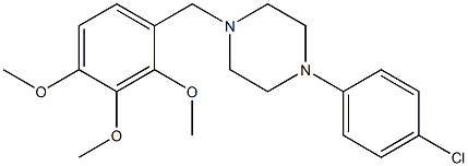 1-(4-chlorophenyl)-4-(2,3,4-trimethoxybenzyl)piperazine 结构式