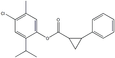 4-chloro-2-isopropyl-5-methylphenyl 2-phenylcyclopropanecarboxylate 化学構造式