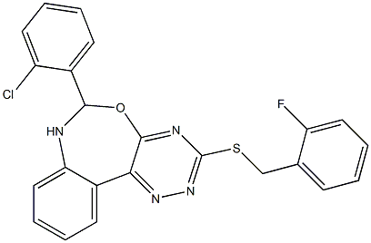  6-(2-chlorophenyl)-3-[(2-fluorobenzyl)sulfanyl]-6,7-dihydro[1,2,4]triazino[5,6-d][3,1]benzoxazepine