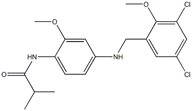 N-{4-[(3,5-dichloro-2-methoxybenzyl)amino]-2-methoxyphenyl}-2-methylpropanamide Structure