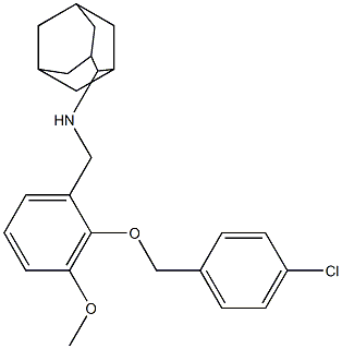 N-(2-adamantyl)-N-{2-[(4-chlorobenzyl)oxy]-3-methoxybenzyl}amine Struktur