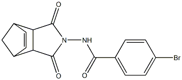 4-bromo-N-(3,5-dioxo-4-azatricyclo[5.2.1.0~2,6~]dec-8-en-4-yl)benzamide,,结构式