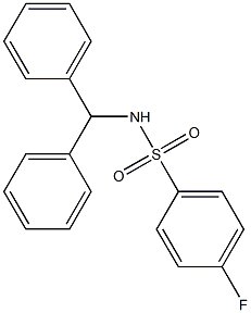 N-benzhydryl-4-fluorobenzenesulfonamide 化学構造式