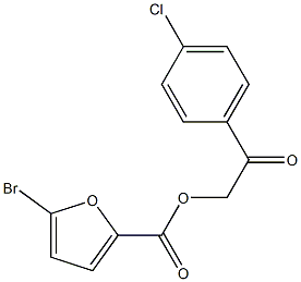 2-(4-chlorophenyl)-2-oxoethyl 5-bromo-2-furoate 结构式