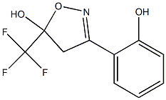 3-(2-hydroxyphenyl)-5-(trifluoromethyl)-4,5-dihydro-5-isoxazolol Struktur