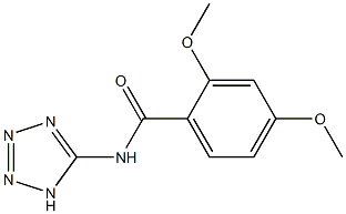 2,4-dimethoxy-N-(1H-tetraazol-5-yl)benzamide,,结构式