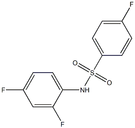 N-(2,4-difluorophenyl)-4-fluorobenzenesulfonamide 化学構造式