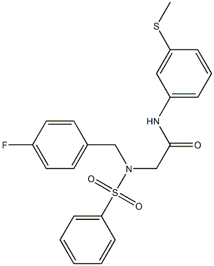 2-[(4-fluorobenzyl)(phenylsulfonyl)amino]-N-[3-(methylsulfanyl)phenyl]acetamide Struktur