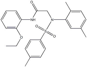 2-{2,5-dimethyl[(4-methylphenyl)sulfonyl]anilino}-N-(2-ethoxyphenyl)acetamide 化学構造式