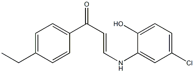 3-(5-chloro-2-hydroxyanilino)-1-(4-ethylphenyl)-2-propen-1-one,,结构式