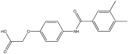 {4-[(3,4-dimethylbenzoyl)amino]phenoxy}acetic acid Struktur