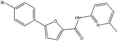 5-(4-bromophenyl)-N-(6-methyl-2-pyridinyl)-2-furamide,,结构式