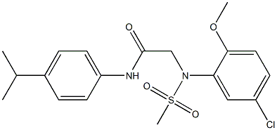 2-[5-chloro-2-methoxy(methylsulfonyl)anilino]-N-(4-isopropylphenyl)acetamide|