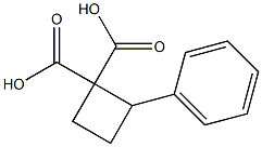 2-phenyl-1,1-cyclobutanedicarboxylic acid,,结构式