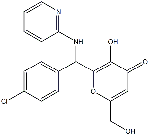 2-[(4-chlorophenyl)(2-pyridinylamino)methyl]-3-hydroxy-6-(hydroxymethyl)-4H-pyran-4-one|