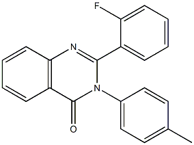 2-(2-fluorophenyl)-3-(4-methylphenyl)-4(3H)-quinazolinone 化学構造式