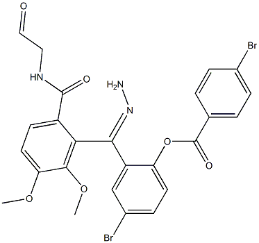 4-bromo-2-(2-{[(3,4-dimethoxybenzoyl)amino]acetyl}carbohydrazonoyl)phenyl 4-bromobenzoate,,结构式