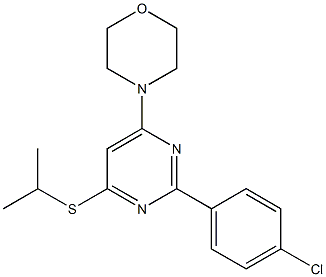 2-(4-chlorophenyl)-6-(4-morpholinyl)-4-pyrimidinyl isopropyl sulfide