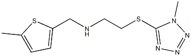 2-[(1-methyl-1H-tetraazol-5-yl)sulfanyl]-N-[(5-methyl-2-thienyl)methyl]ethanamine Structure
