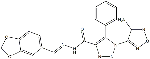 1-(4-amino-1,2,5-oxadiazol-3-yl)-N'-(1,3-benzodioxol-5-ylmethylene)-5-phenyl-1H-1,2,3-triazole-4-carbohydrazide