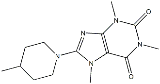 1,3,7-trimethyl-8-(4-methyl-1-piperidinyl)-3,7-dihydro-1H-purine-2,6-dione