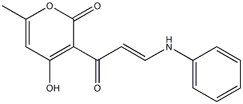 3-(3-anilinoacryloyl)-4-hydroxy-6-methyl-2H-pyran-2-one Structure