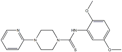 N-(2,5-dimethoxyphenyl)-4-(2-pyridinyl)-1-piperazinecarbothioamide Structure