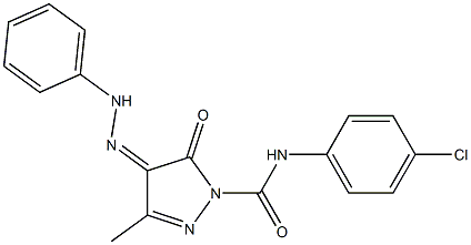 N-(4-chlorophenyl)-3-methyl-5-oxo-4-(phenylhydrazono)-4,5-dihydro-1H-pyrazole-1-carboxamide Structure