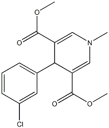dimethyl 4-(3-chlorophenyl)-1-methyl-1,4-dihydro-3,5-pyridinedicarboxylate Structure