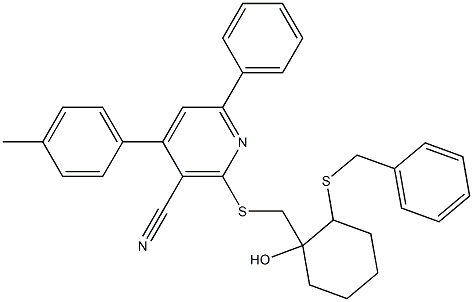 2-({[2-(benzylsulfanyl)-1-hydroxycyclohexyl]methyl}sulfanyl)-4-(4-methylphenyl)-6-phenylnicotinonitrile