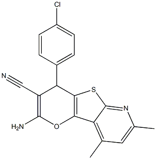 2-amino-4-(4-chlorophenyl)-7,9-dimethyl-4H-pyrano[2',3':4,5]thieno[2,3-b]pyridine-3-carbonitrile|