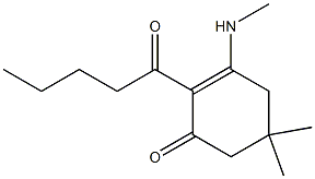 5,5-dimethyl-3-(methylamino)-2-pentanoyl-2-cyclohexen-1-one Structure