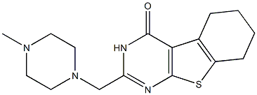 2-[(4-methyl-1-piperazinyl)methyl]-5,6,7,8-tetrahydro[1]benzothieno[2,3-d]pyrimidin-4(3H)-one Structure