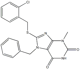 7-benzyl-8-[(2-chlorobenzyl)sulfanyl]-3-methyl-3,7-dihydro-1H-purine-2,6-dione