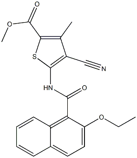 methyl 4-cyano-5-[(2-ethoxy-1-naphthoyl)amino]-3-methylthiophene-2-carboxylate