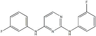 N-[2-(3-fluoroanilino)-4-pyrimidinyl]-N-(3-fluorophenyl)amine Struktur